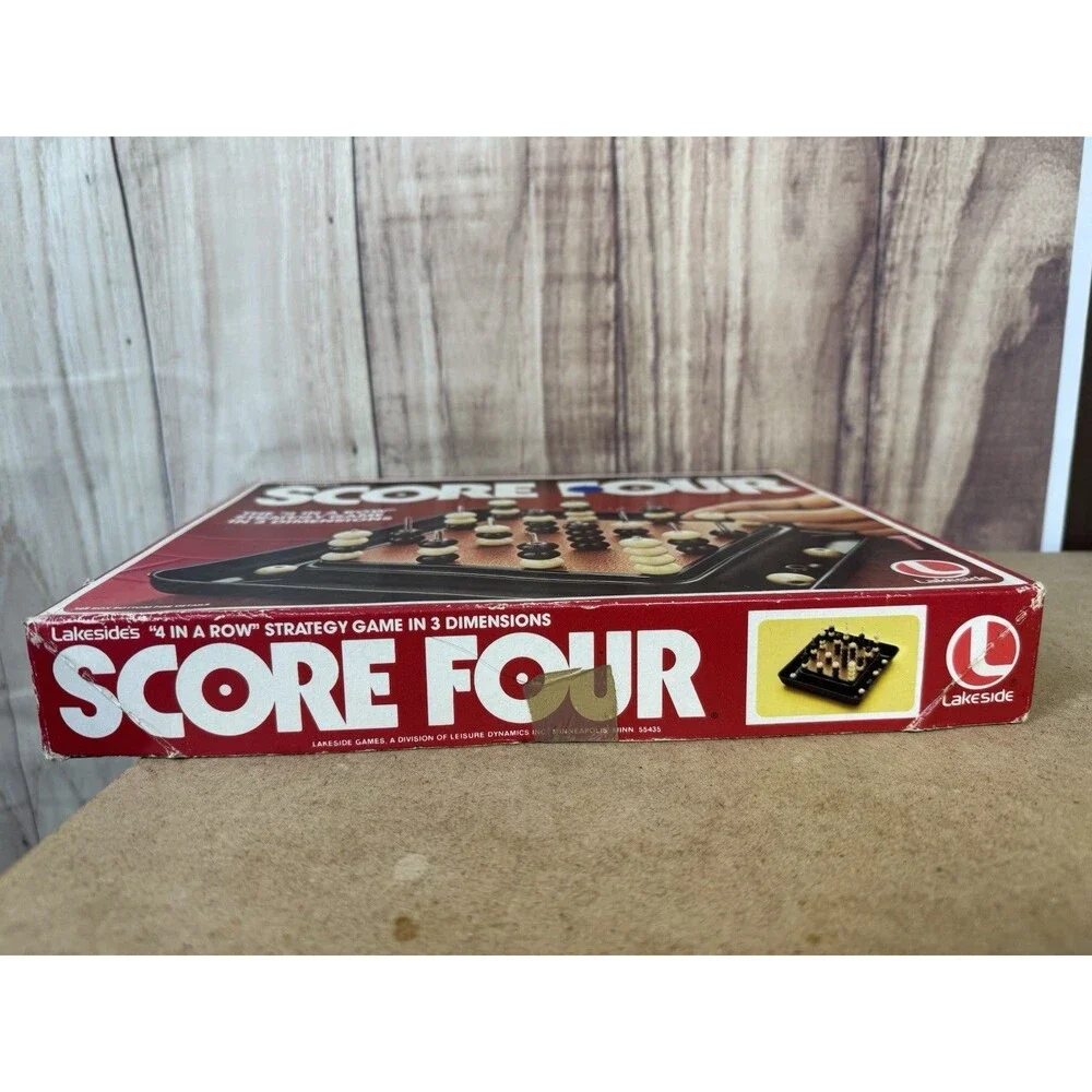 VINTAGE Score Four COMPLETE Lakeside 1978 Four in a Row Plastic Pegs